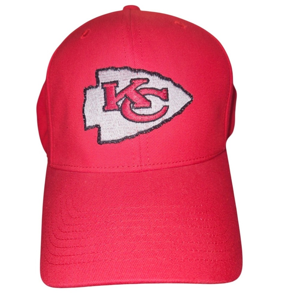 Vint Logo 7 Kansas City Chiefs NFL Hat Mens Red Adjustable Baseball Cap One Size